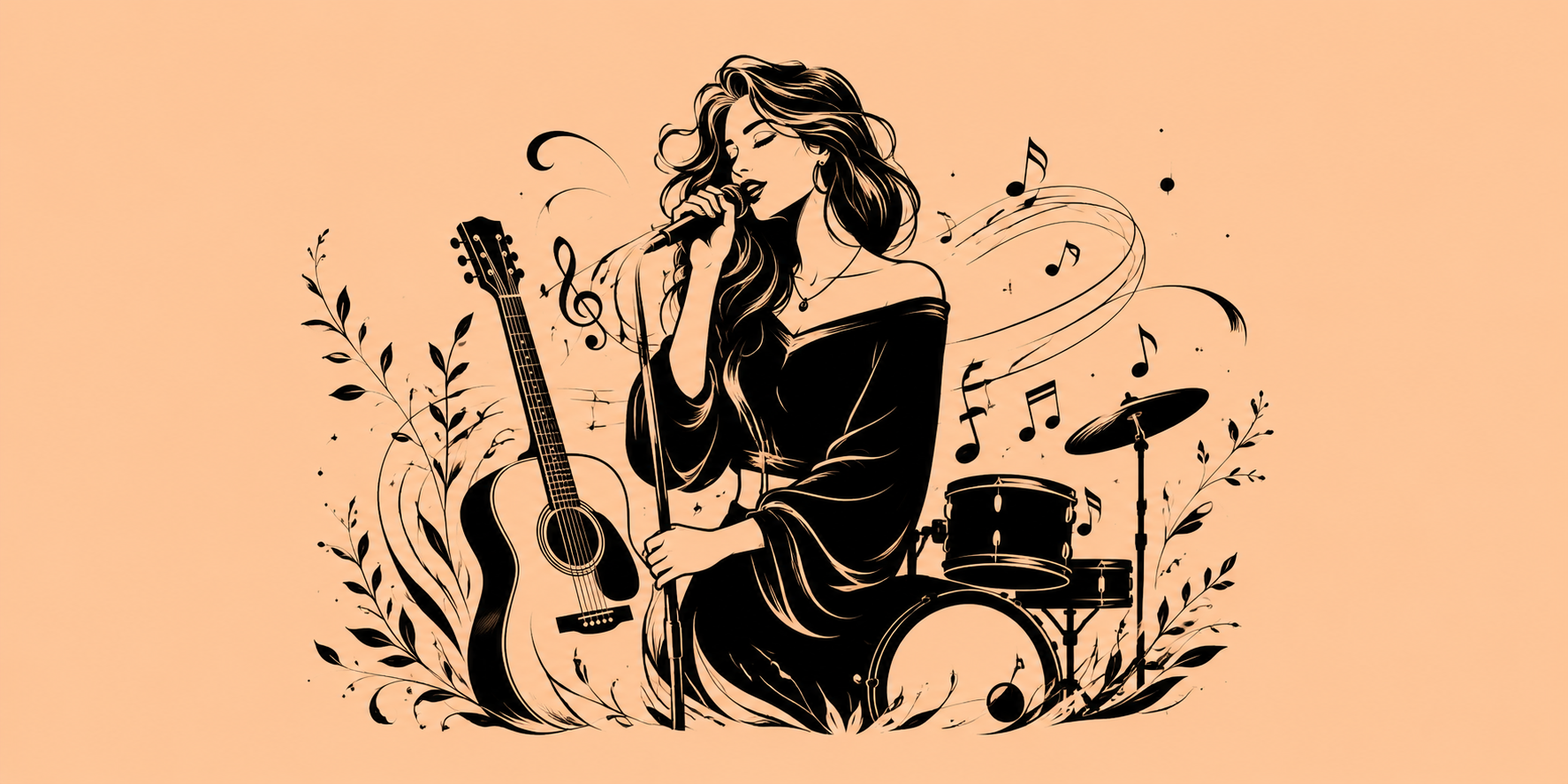 Singing Girl vector